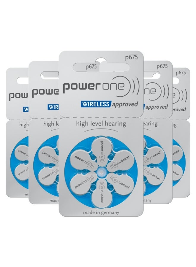 30-Pieces Powerone Wireless Approved (Size 675) Hearing Aid 1.45V Batteries
